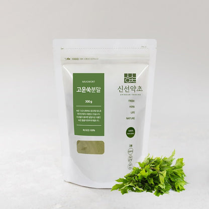 Korean Mugwort Powder 10.6 oz (300 g) | Fresh Boehmeria Herb, 쑥가루
