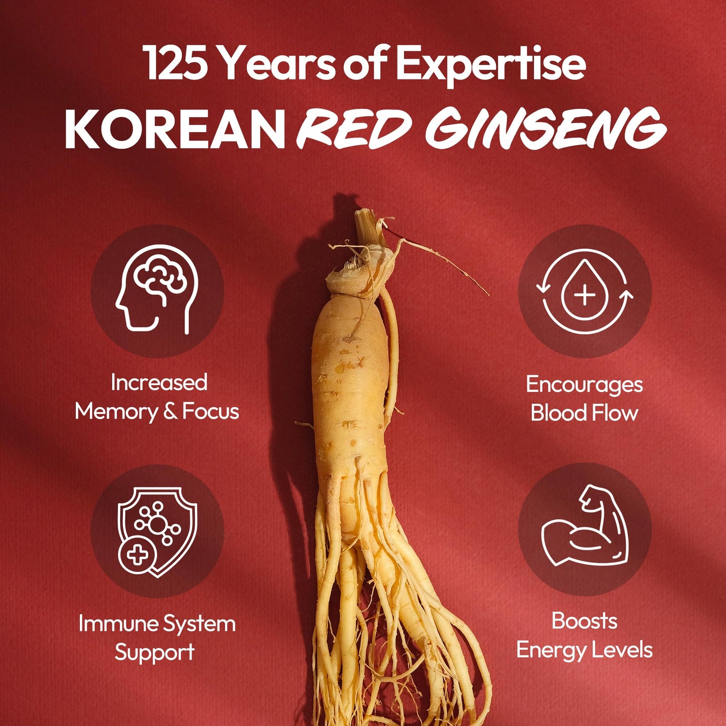 Jung Kwan Jang Korean Red Ginseng Extract Capsule Gold — Vegan Energy & Immune Support, Caffeine Free (600mg, 150 Capsules)
