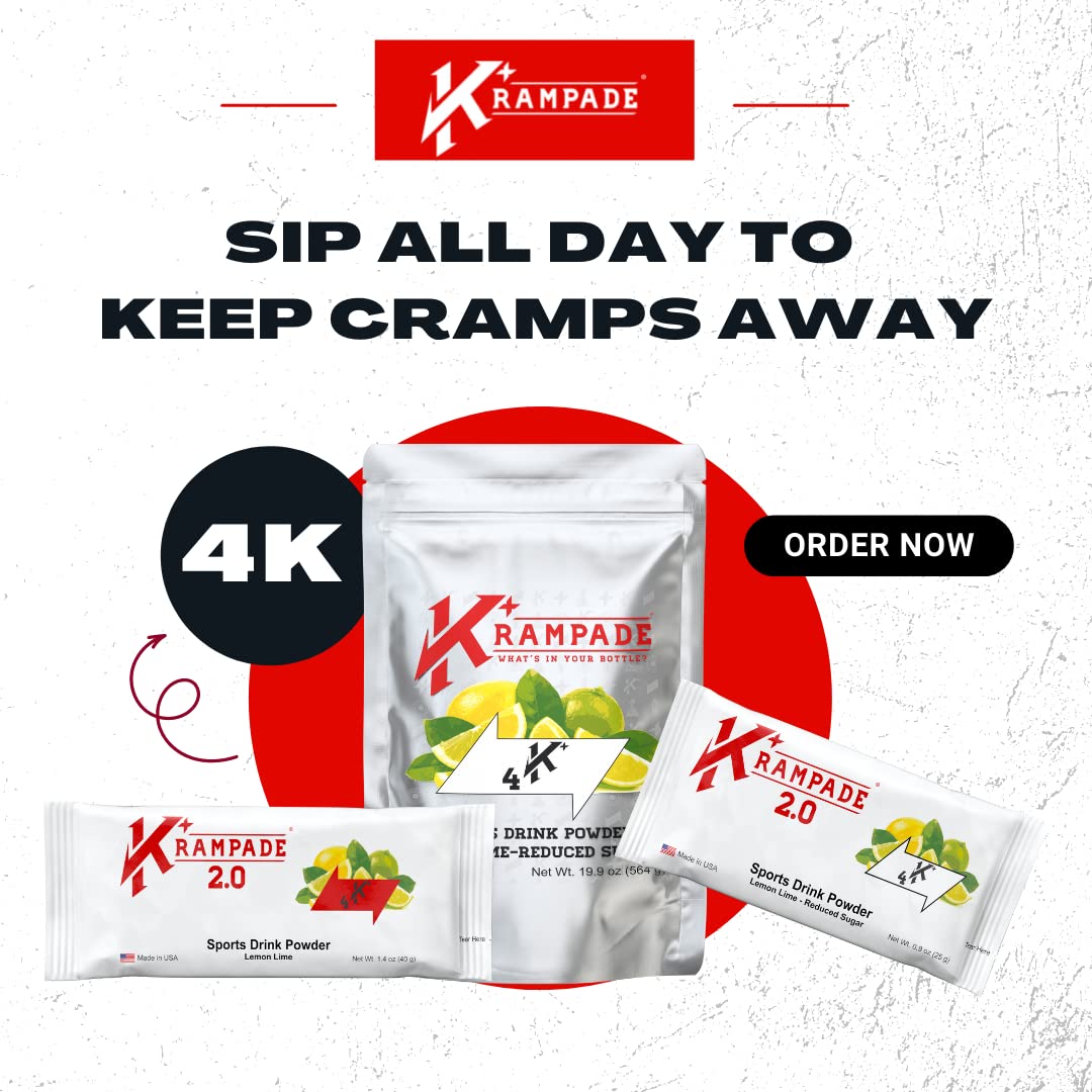 Krampade Electrolytes Powder – 4000 mg K+, Instant Cramp Relief & Hydration