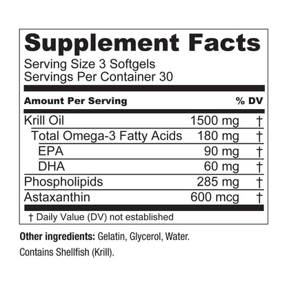 Live Conscious KrillWell Joint & Cognitive Support | Certified Sustainable Krill Oil 2x More Effective Than Fish Oil (Pack of 2)