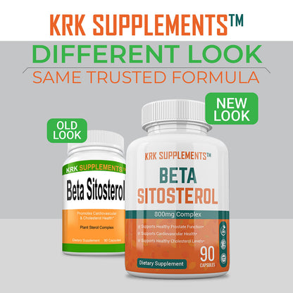 KRK Supplements Beta Sitosterol 800mg - 90 Capsules Prostate Support