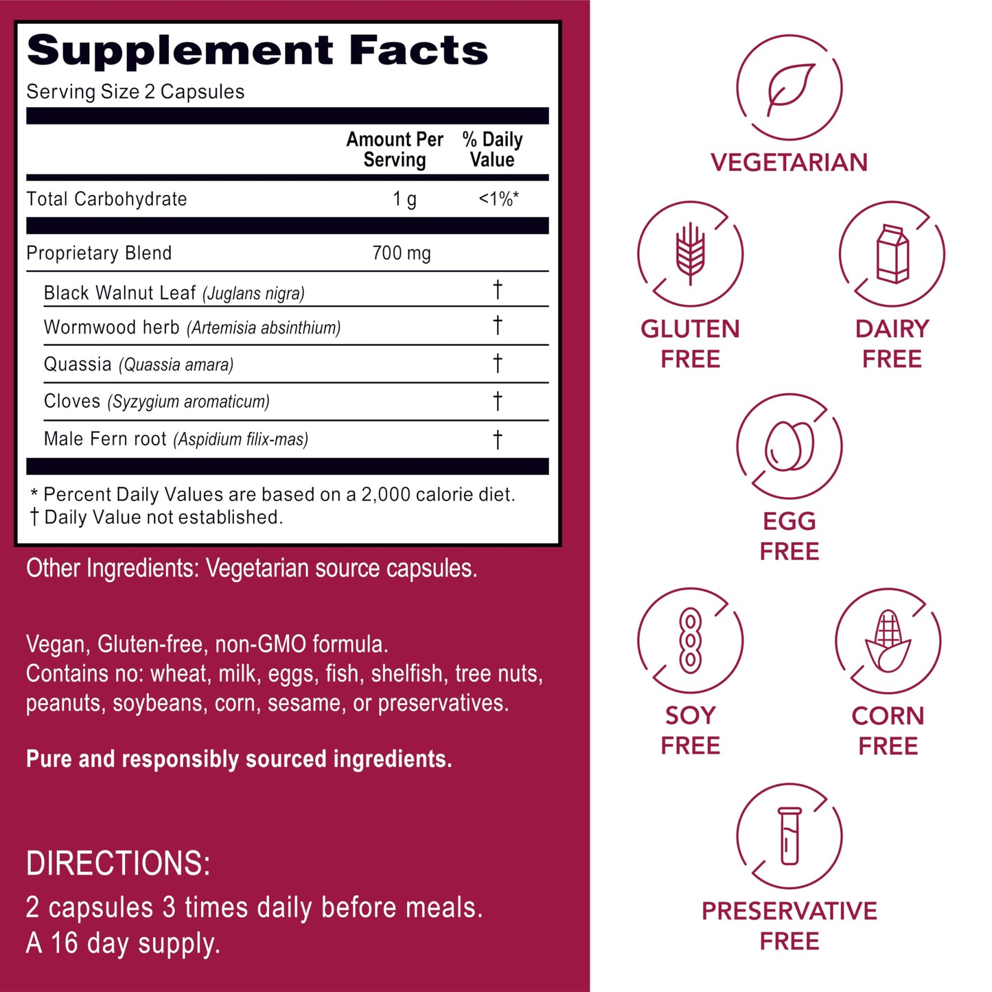 Kroeger Herb Wormwood Detox Kit – Capsules, Non-GMO & Gluten Free, Made in USA