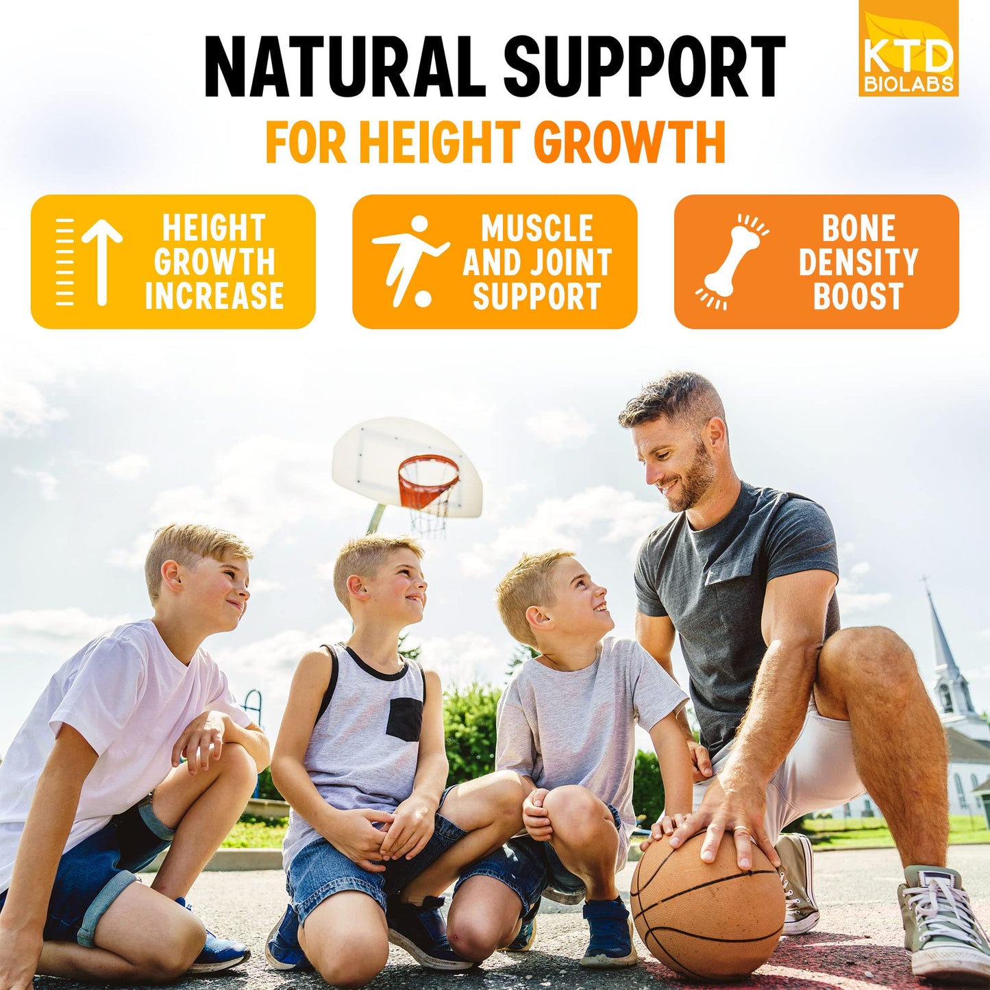 KTD BIOLABS Height Growth Maximizer – Pack of 2 | Made in USA | Natural Height Growth Pills for Teens & Adults