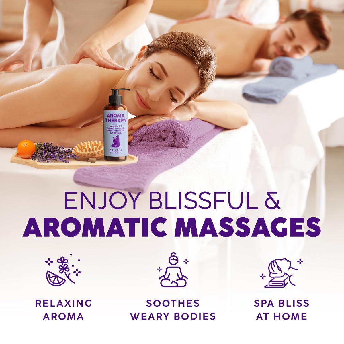 KUKKA Aromatherapy Massage Oil for Sore Muscles Non-Greasy All Skin Types