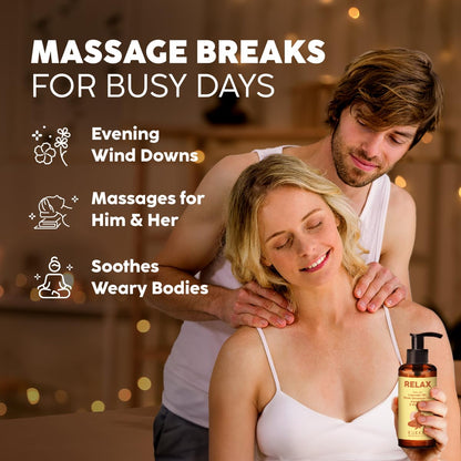 KUKKA Relax Massage Oil - Non-Greasy 6.76oz Deep Relaxation