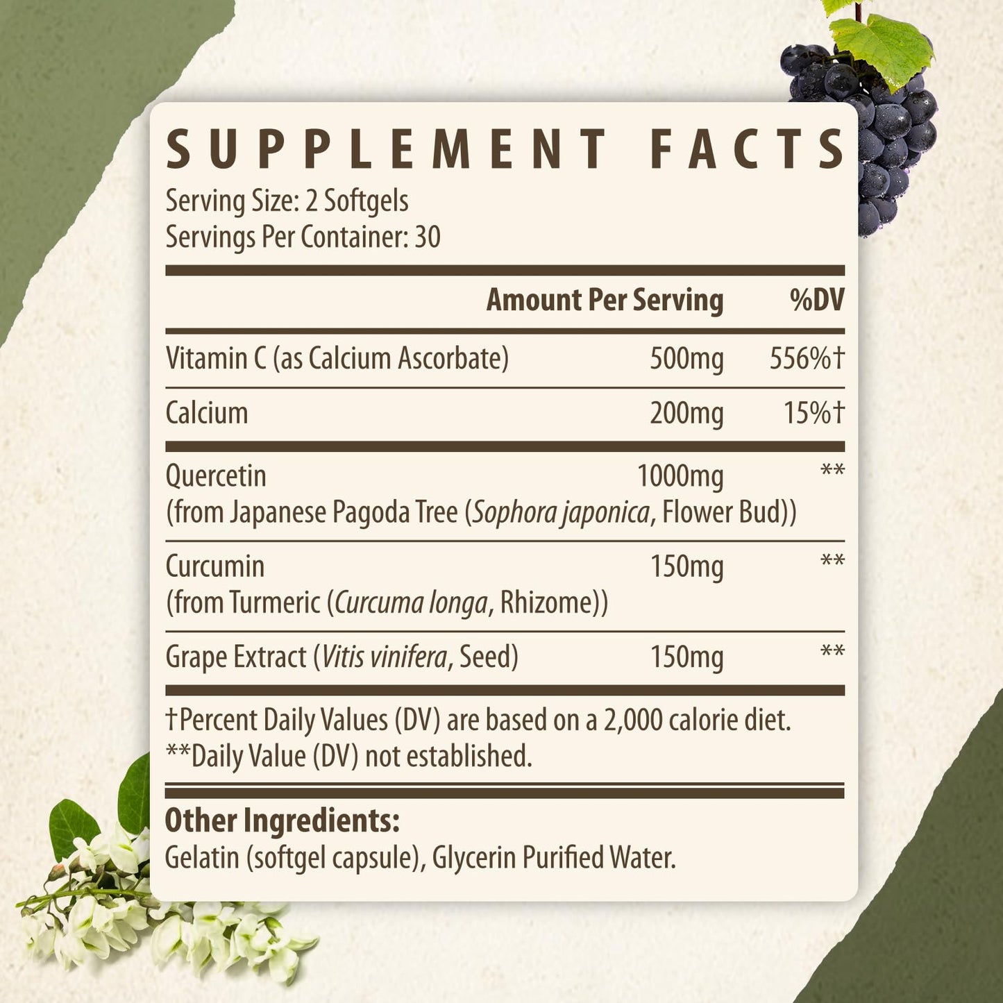 Kynderynl Quercetin 1000mg Softgels – Joint Health & Antioxidant Boost (60 Vegan)