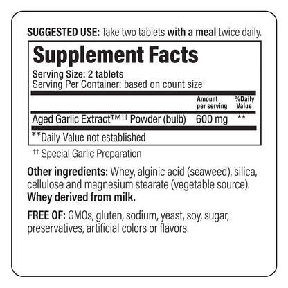Kyolic Aged Garlic Extract Formula 100, Cardiovascular Health*, 100, Tablets