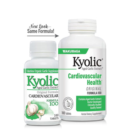 Kyolic Aged Garlic Extract Formula 100, Cardiovascular Health*, 100, Tablets
