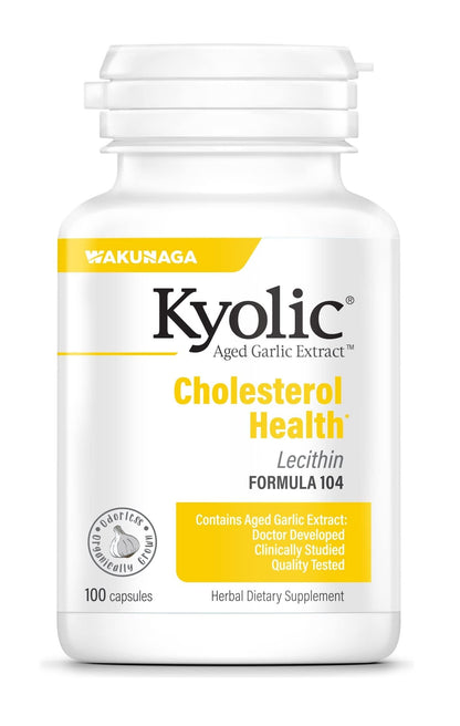 Kyolic Aged Garlic Extract Formula 104 – Cholesterol Health* (100 Capsules)