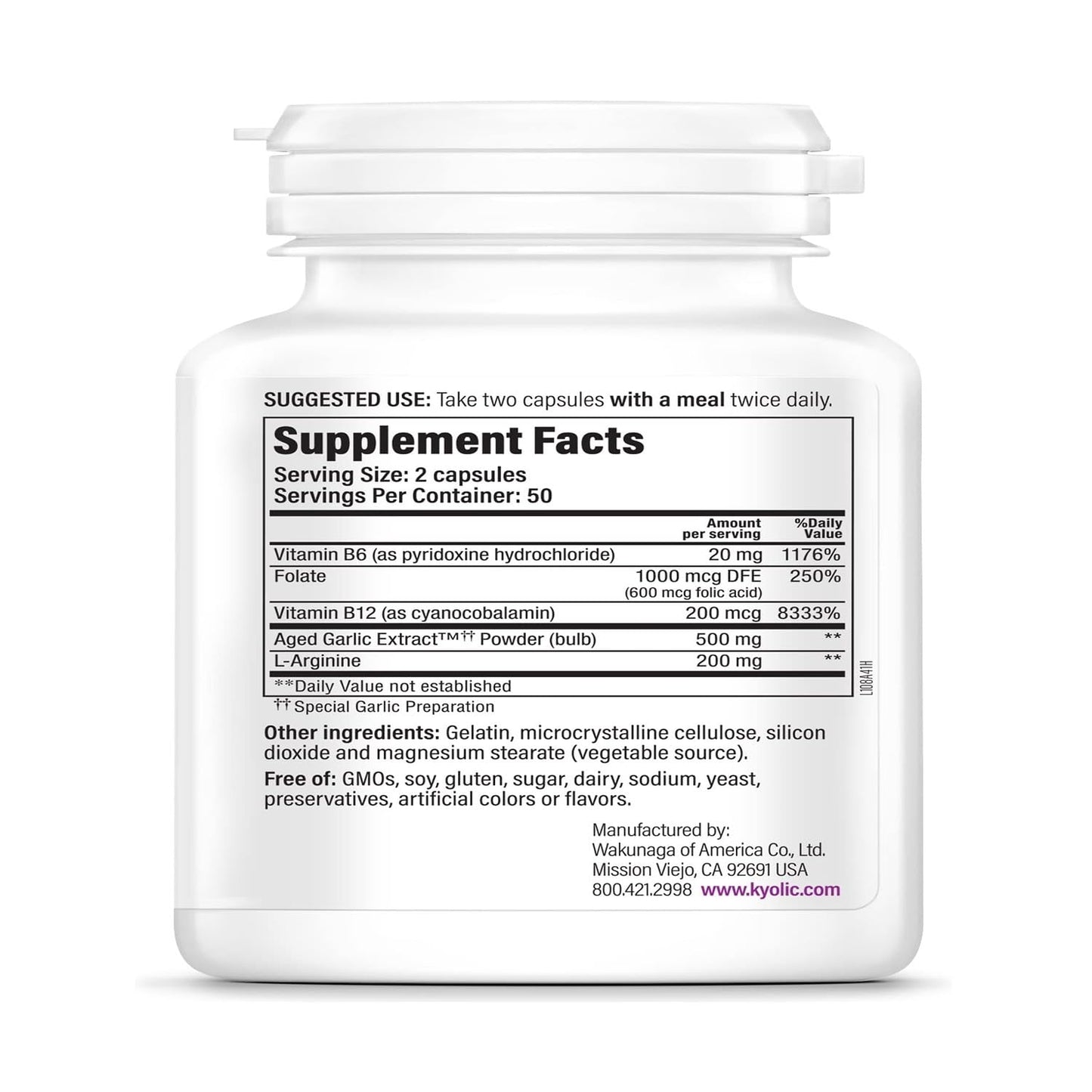 Kyolic Formula 108 Aged Garlic Extract – Total Heart Health, 100 Capsules
