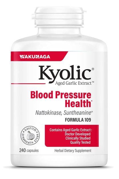 Kyolic Aged Garlic Extract Formula 109 – Blood Pressure Health, 240 Capsules