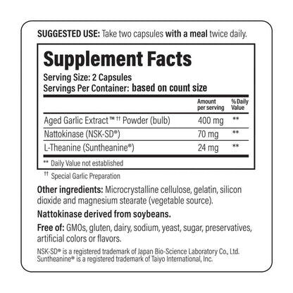Kyolic Aged Garlic Extract Formula 109 – Blood Pressure Health, 240 Capsules