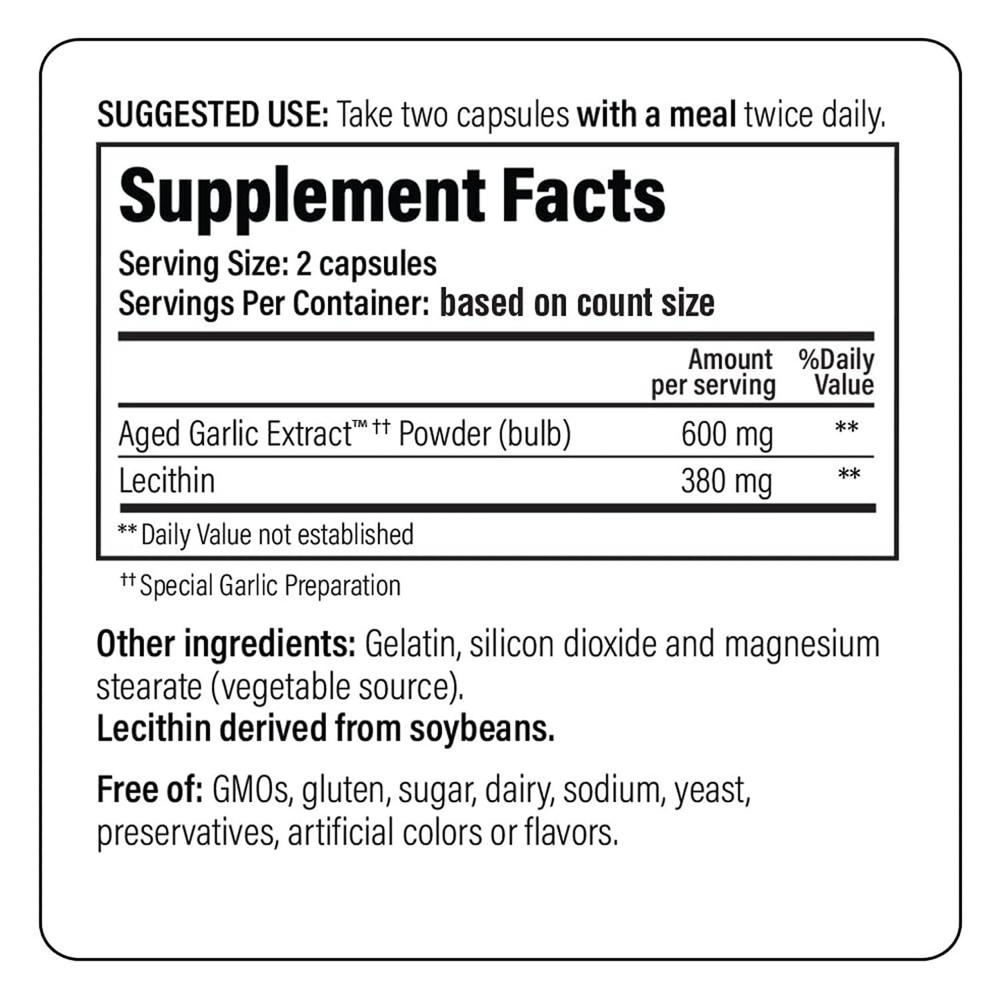 Kyolic Aged Garlic Extract Formula 104 – Cholesterol Health* (100 Capsules)
