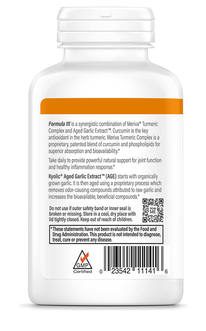 Kyolic Aged Garlic Extract Formula 111 – Health Support with Curcumin & Meriva Turmeric