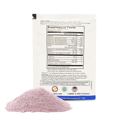 L-ARGININE PRO Supplement Powder | 90 Travel Packets | 5,500mg L-Arginine + 1,100mg L-Citrulline | Raspberry, Orange & Grape