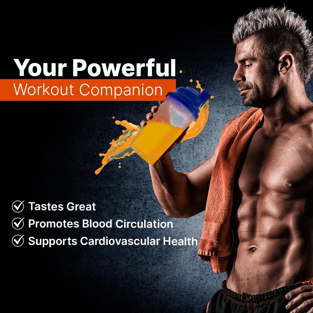L-ARGININE PRO Supplement Powder | 30 Travel Packets | 5,500mg L-Arginine + 1,100mg L-Citrulline | Orange