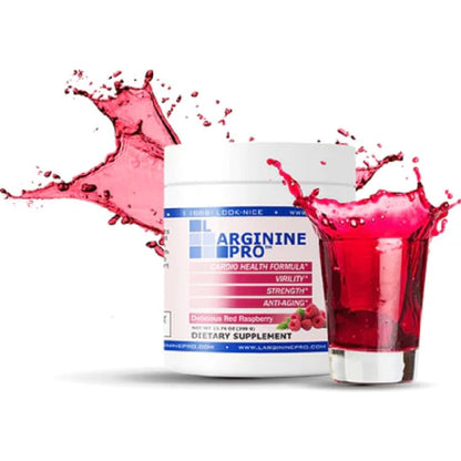 L-ARGININE PRO Supplement Powder | 30 Packets | Single Serve Travel Size | 5,500mg L-Arginine + 1,100mg L-Citrulline | Raspberry