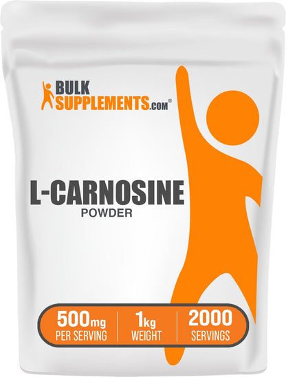 BulkSupplements L-Carnosine Powder 500mg per Serving – Gluten Free, 1kg