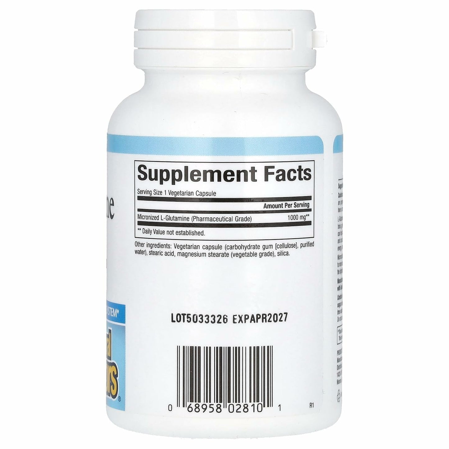 Natural Factors Micronized L-Glutamine 1000mg | 90 Vegetarian Capsules