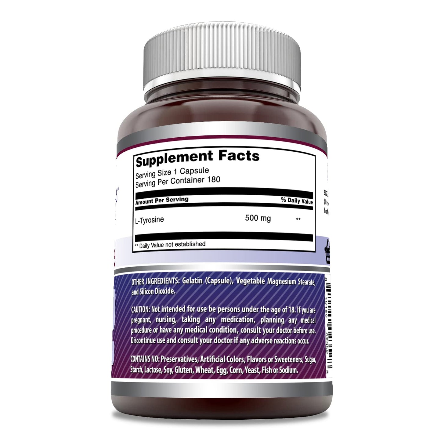 Amazing Formulas L-Tyrosine 500mg | 180 Capsules | Made in USA