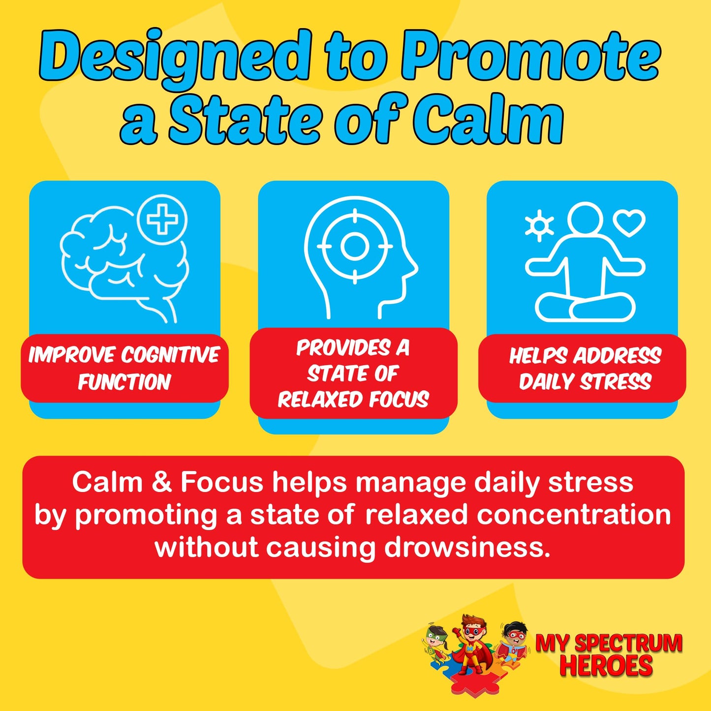 Calm & Focus Drops – Brain Support with L-theanine, GABA | My Spectrum Heroes