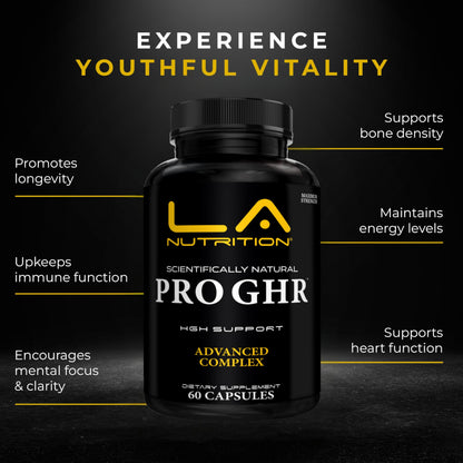 LA Nutrition HGH Supplements for Men & Women - Longevity & Immune Support - 60 Capsules