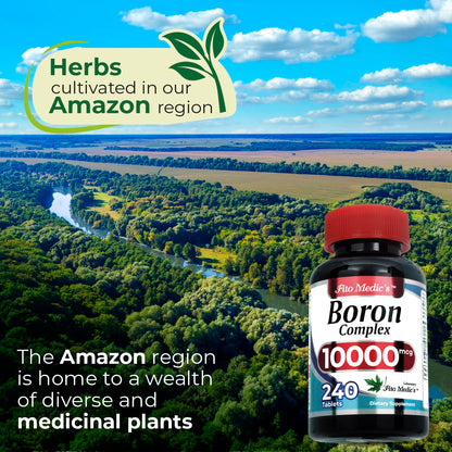 Lab Boron 10 mg – 240 Servings | Ultra-High Absorption Boron for Men | Fito Medic's