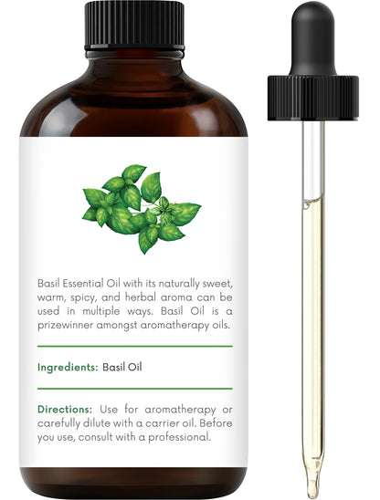 Handcraft Blends Basil Essential Oil – 1 Fl Oz | 100% Pure & Natural