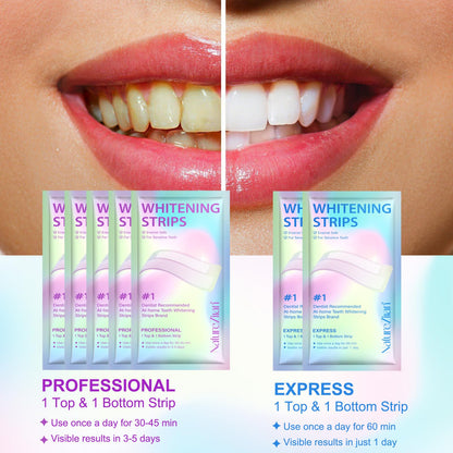 Teeth Whitening Strips - 7-Day Kit, Sensitive Teeth Safe, Enamel Safe (14pcs)