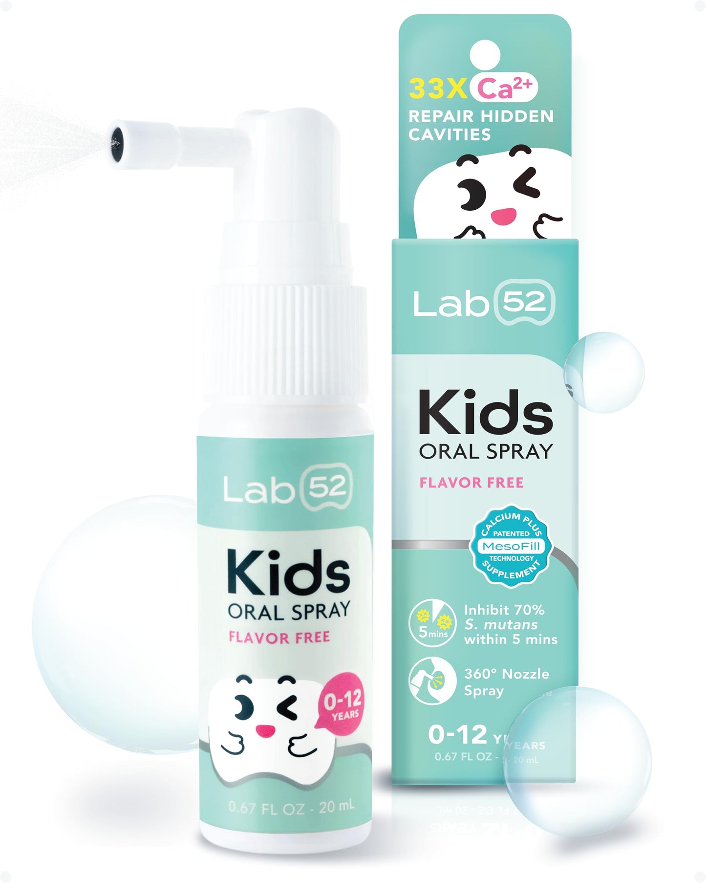 LAB52 Kids Oral Spray – Fluoride Free Toddler Care (Newborn–Preschool)