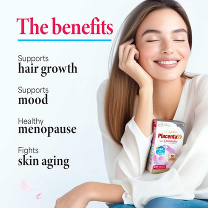 LABO Nutrition Le Ageless Placenta 99 with Ceramides - Placenta Supplement, 60 Capsules