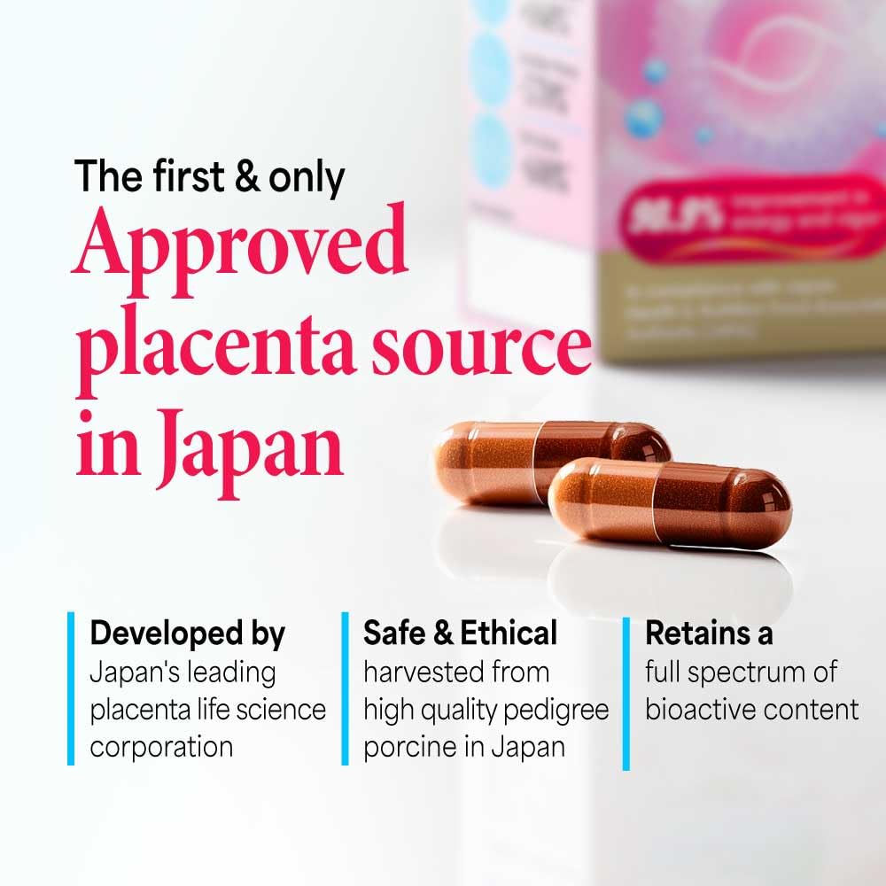 LABO Nutrition Le Ageless Placenta 99 with Ceramides - Placenta Supplement, 60 Capsules