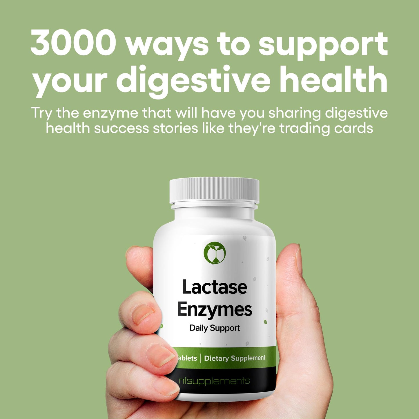 Lactase Supplement 240 Tablets - Gluten Free, Non-GMO, Vegan | 3000 FCC, 90 mg Enzyme