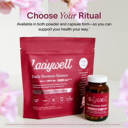Ladywell Daily Hormone Balance Capsules | Natural Cycle Support for Women | 60 Ct