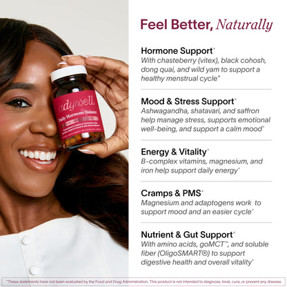 Ladywell Daily Hormone Balance Capsules | Natural Cycle Support for Women | 60 Ct