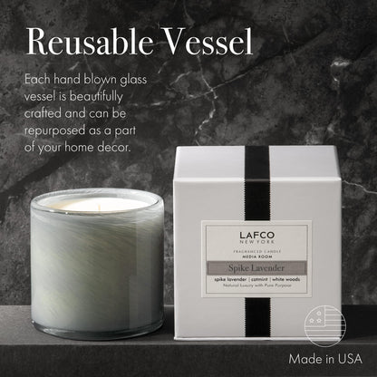 LAFCO New York Signature Candle - Spike Lavender | 15.5 oz, 90-Hour Burn