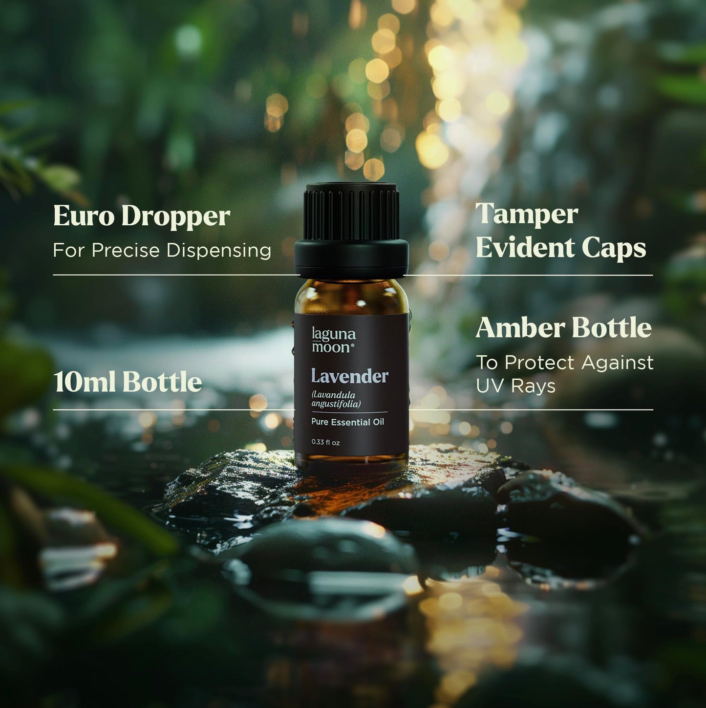 Lagunamoon 6x10ml Essential Oils Christmas Set – Peppermint, Tea Tree, Lavender, Eucalyptus, Orange, Lemongrass