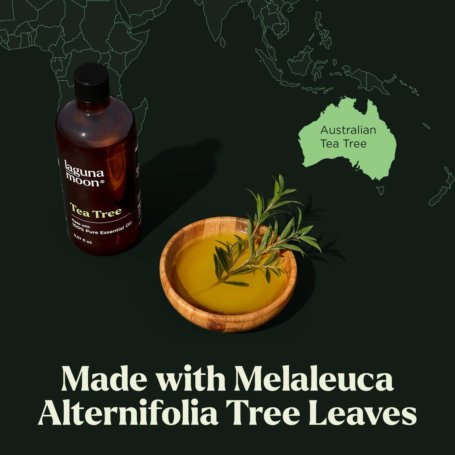 Lagunamoon Australian Tea Tree Essential Oil 150ml – XXL Bottle for Candle Making & Aromatherapy