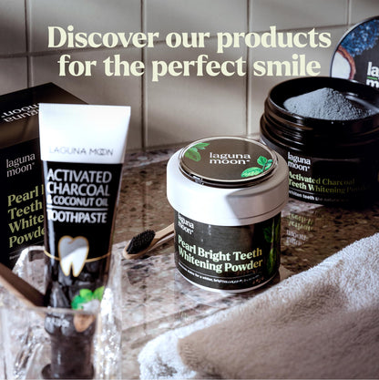 Lagunamoon Teeth Whitening Powder 50g – Bright Pearl Spearmint