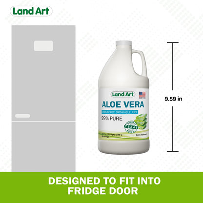 Land Art Pure Aloe Vera Juice Unflavored – 99.7% Organic, Cold-Processed, 64 oz Pack of 2