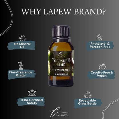 LaPew Coconut & Lime Diffuser Oil – Luxury Fragrance for Diffusers (10 mL)