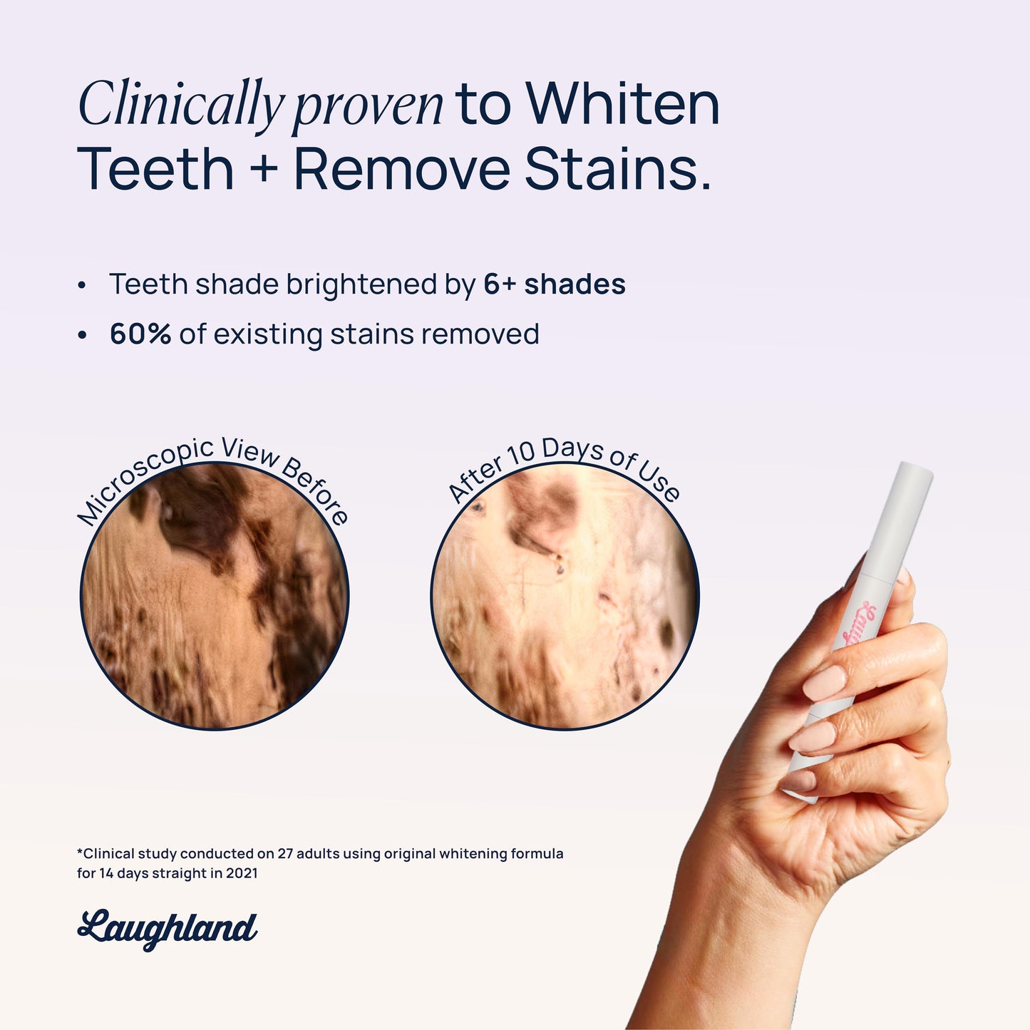 Laughland Everyday to Go Whitening Teeth Pen – 8% Hydrogen Peroxide, Gentle on Sensitive Teeth, 6 Treatments