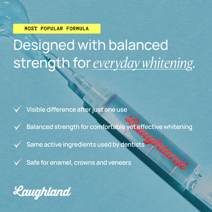 Laughland Original Teeth Whitening Gel 3 Pack - 6 Treatments, Mint, 8% Hydrogen Peroxide