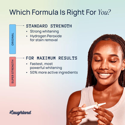 Laughland Super Strength To-Go Whitening Pen – 11% Hydrogen Peroxide, Gentle on Sensitive Teeth