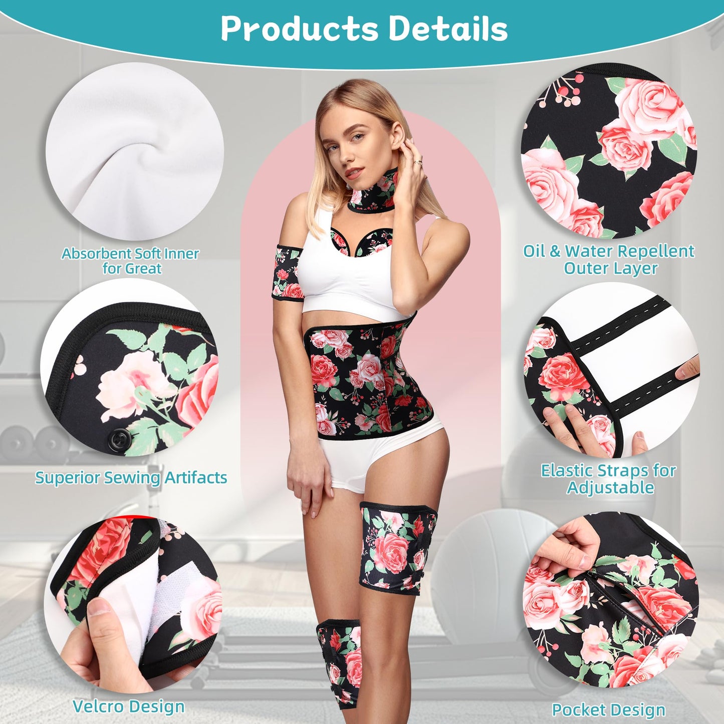 Castor Oil Pack Wrap Organic Cotton Kit – 9 Pcs, Adjustable Straps, Reusable & Machine Washable