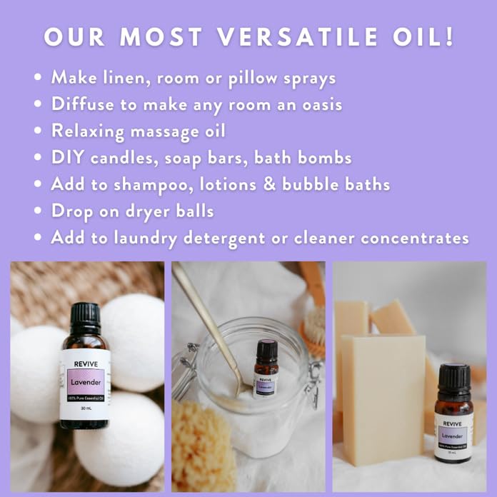 Lavender Essential Oil 2 Pack - Revive Essential Oils | REVIVEEO 100% Pure Therapeutic Grade