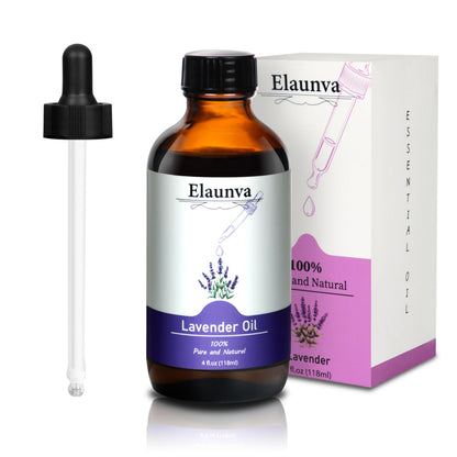 Lavender Essential Oil - 4 fl oz (118 ml) | 100% Pure & Natural for Aromatherapy, Diffusers, DIY Candles & Soaps