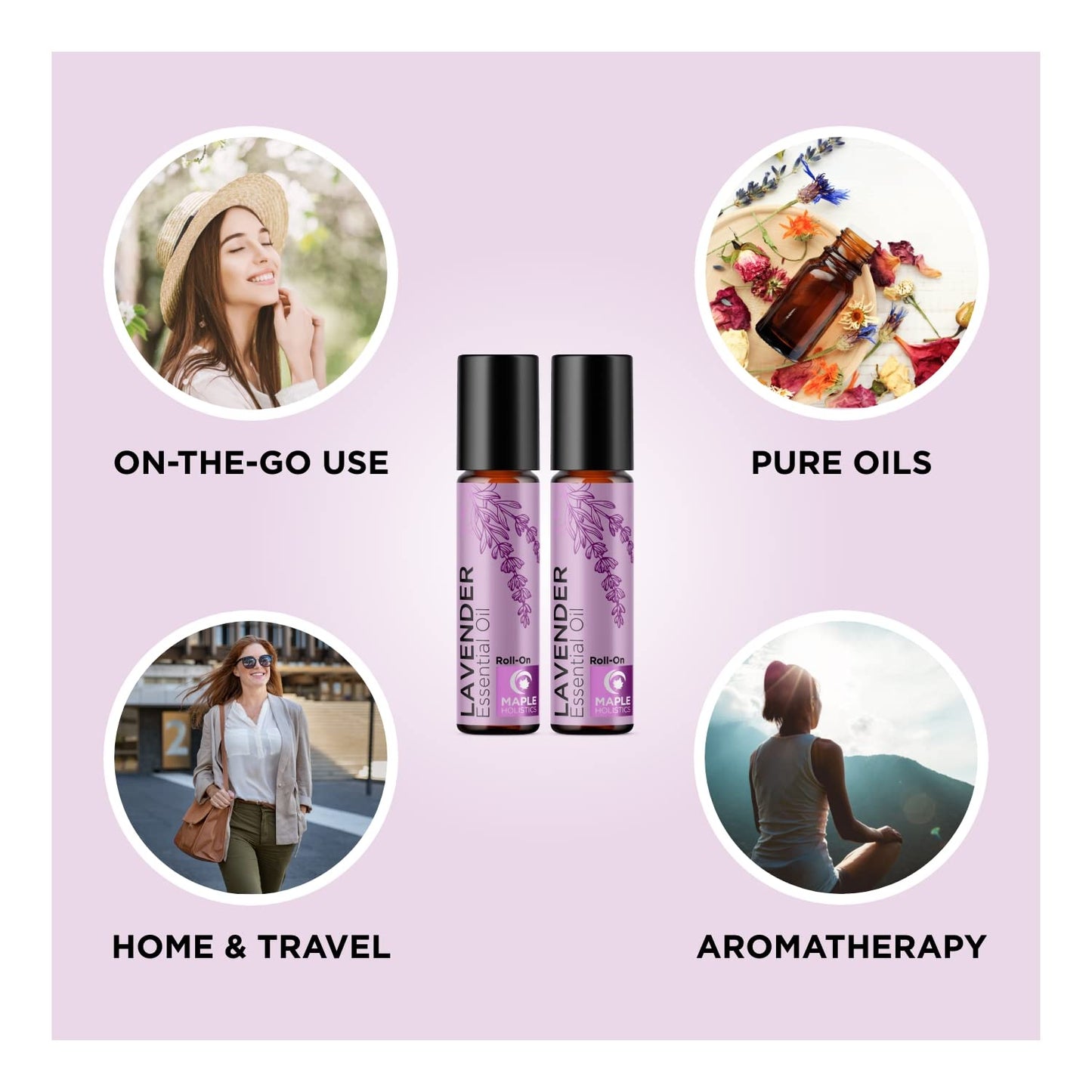 Lavender Essential Oil Roll-On 2-Pack | Calming Aromatherapy for Sleep & Relaxation