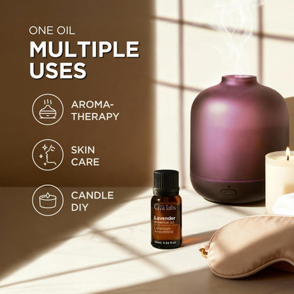 Gya Labs Lavender Essential Oil 0.34 fl oz | Premium Grade for Diffuser, Aromatherapy, Skin & Hair Care, Body Massage & DIY Candles