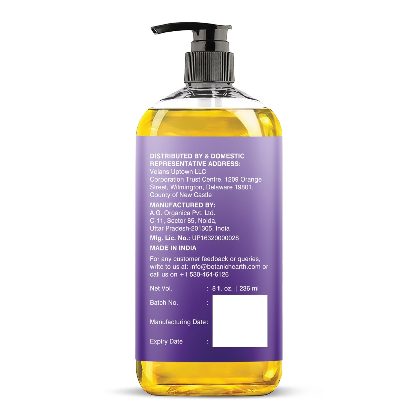 Lavender Massage Oil with Pure Lavender – Botanic Hearth (8 oz) Unscented, Quick Absorption